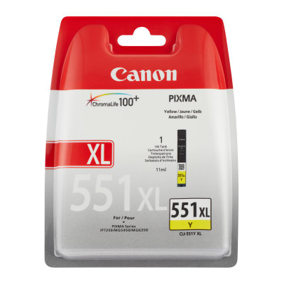 Katridha boje Canon CLI-551XL, rendiment i lartë, e verdhë