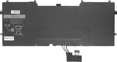 Bateri laptopi Mitsu për Dell XPS 13, 7400mAh 55Wh, 7.4-7.6V, e zezë