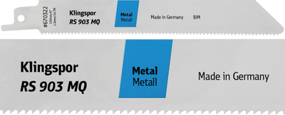Tehe sharre reciproke Klingspor RS 903 MQ, 230mm, bi-metal 14 TPI, set, gri