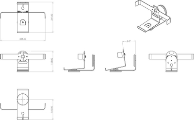 Mbajtëse muri Multibrackets M Sonos Play:5, rrotullim 90°, e bardhë
