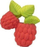 Lodër për kafshim Oli &amp; Carol Valery the Raspberry, gomë natyrale, pa BPA, e kuqe