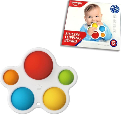 Unazë për dhëmbëzimin e bebave Askato Silicone Teether, silikon i butë, 6m+