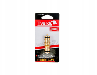 Lidhës zorre kopshti Tvardy BRASS-LINE T07329, 2 rrugë, bronz, ngjyrë ari