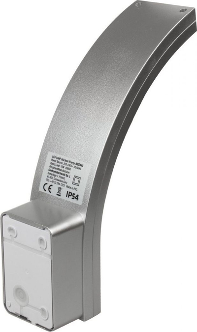 Lampë muri LED Maclean MCE343 SV, 800lm, IP54, ngjyrë argjendi