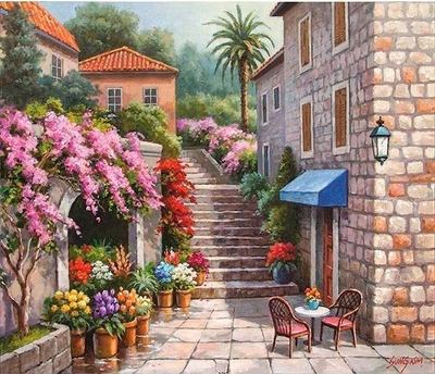 Set mozaik me diamant Norimpex 5D Landscape, 40x30cm, shumëngjyrësh