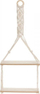Raft muri Home Decoration Boho, 2 nivele MDF, varëse me litar, ngjyrë natyrale