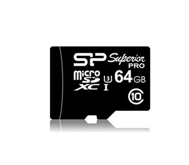 Kartë memorje Silicon Power Superior Pro, 64GB, MicroSDXC Class 10 UHS-I, e zezë
