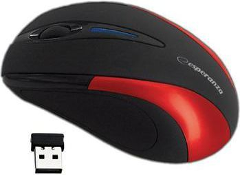 Maus Esperanza Antares, wireless, USB, i zi dhe i kuq