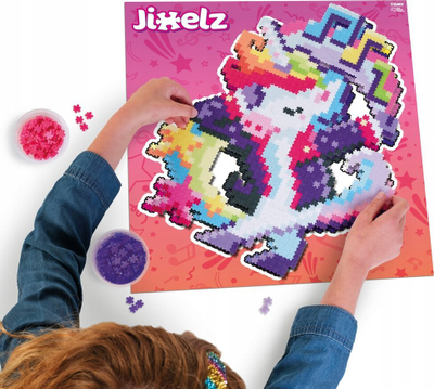 Set kreativ Fat Brain Toys Jixelz Magic Moves, 1250 copa, mozaik pixel art, shumëngjyrësh