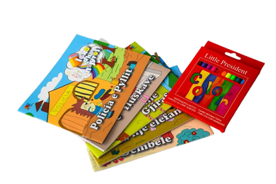 Set 5 libra LFN25 për fëmijë + ngjyrat për ngjyrosje, 10015
