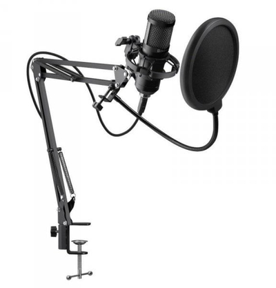 Mikrofon gaming Space GMC 450, USB, me pantograf dhe filtër pop, i zi