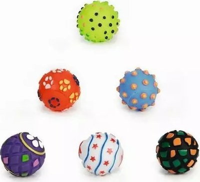 Top për qen Beeztees ViNylon Puppy Ball, set 5 copë, najlon, shumëngjyrësh