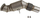 Downpipe TurboWorks BMW B48 F30 340i F32 440i, çelik inox, me heat shield