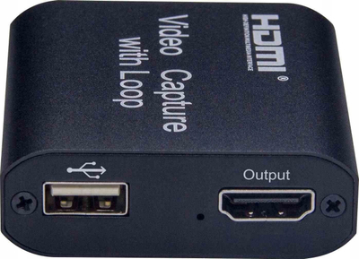 Kartë kapje video PremiumCord HDMI Video Capture me Loop, hyrje 4K dalje 1080p USB 2.0, e zezë