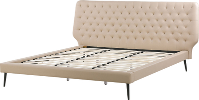 Set dhome gjumi ESSONNE, 4 pjese, krevat EU Super King Size, lekure artificiale, beige