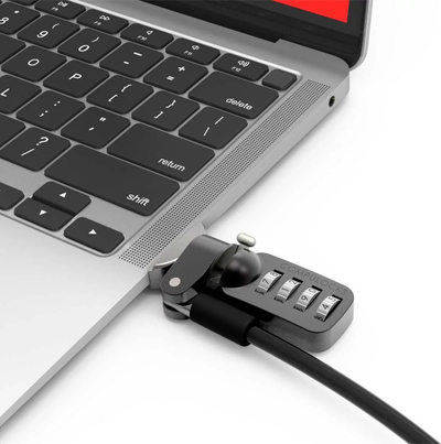 Adaptues sigurie Compulocks Ledge për MacBook Air 13" M2 M3, vend për kabllo sigurie, metalik