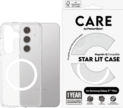 Mbulesë telefoni CARE by PanzerGlass Urban Combat, TPU dhe polikarbonat, dizajn Star Lit, e bardhë