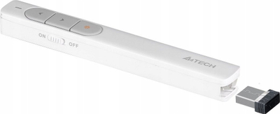 Prezantues lazer A4Tech LP15W, wireless 2.4G, rreze 100m, i bardhë