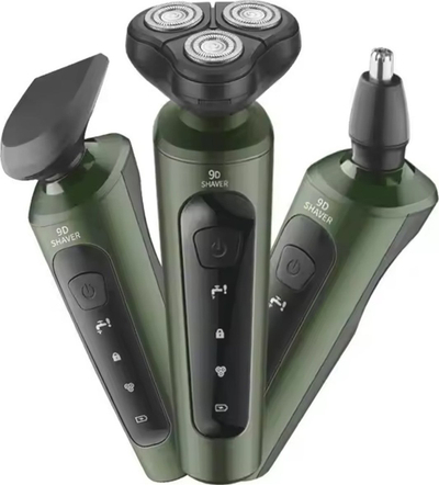 Makineri rroje DA235 9D Shaver, multifunksionale 4 në 1, karikim USB C, jeshile