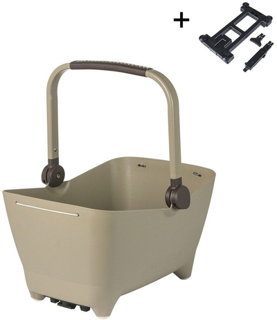 Shportë biçiklete për qen Basil Buddy, 32L, plastike, gri