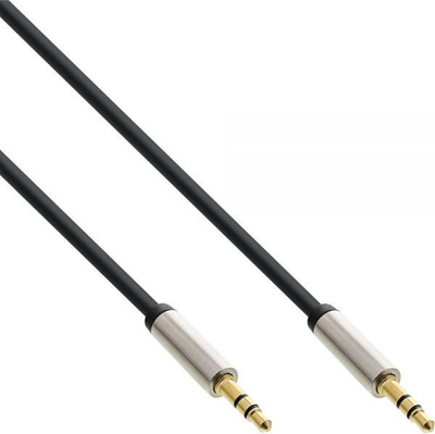 Kabllo audio InLine 99213, Jack 3.5mm në Jack 3.5mm, 3m, e zezë