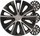 Kapakë rrote Rapide Black and Silver, set 4 copë, 14", zi argjendtë