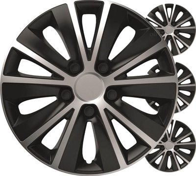 Kapakë rrote Rapide Black and Silver, set 4 copë, 14", zi argjendtë