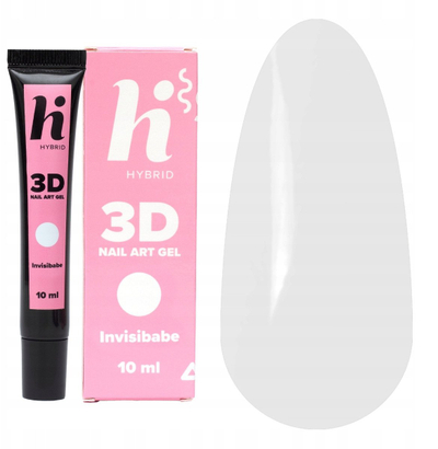 Xhel dekorues për thonj Hi Hybrid 3D Invisibabe, transparent