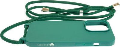 Mbrojtëse telefoni Mobile Origin Lanyard Case për iPhone 14 Pro, TPU, me rrip varës, e gjelbër e errët