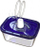 Set ena qelqi me vakum Guzzanti GZ 3061, 3 copë, 500 ml dhe 1500 ml, kapak blu
