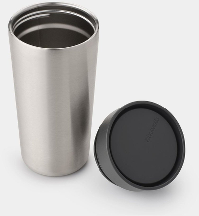 Gotë termike Brabantia Make &amp; Take, 0.36L, inox, gri e errët