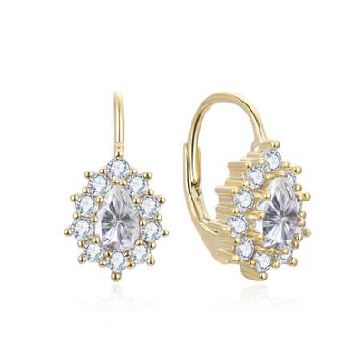 Vathë Beneto AGUC3298W-GOLD, argjend i veshur me ar, zirkon transparent, ngjyrë ari