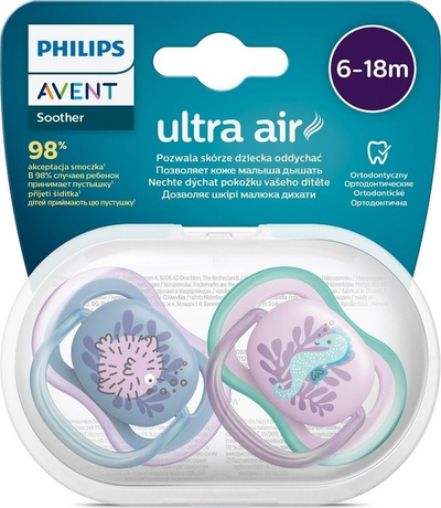 Цуцка Philips Avent Ultra Air SCF085/61, 6-18 месеци, сет 2 парчиња, за девојчиња