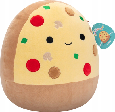 Lodër pellushi Jazwares Squishmallows Pizza, 35cm, bezhë me të verdhë