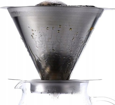 Filtri për kafe Hario Double Mesh Size 2, metal, ngjyrë argjendi