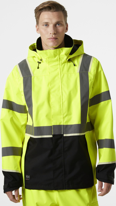 Xhaketë pune Helly Hansen 71185 Hi Vis, që s’e kap uji, unisex 3XL, e verdhë fosforeshente