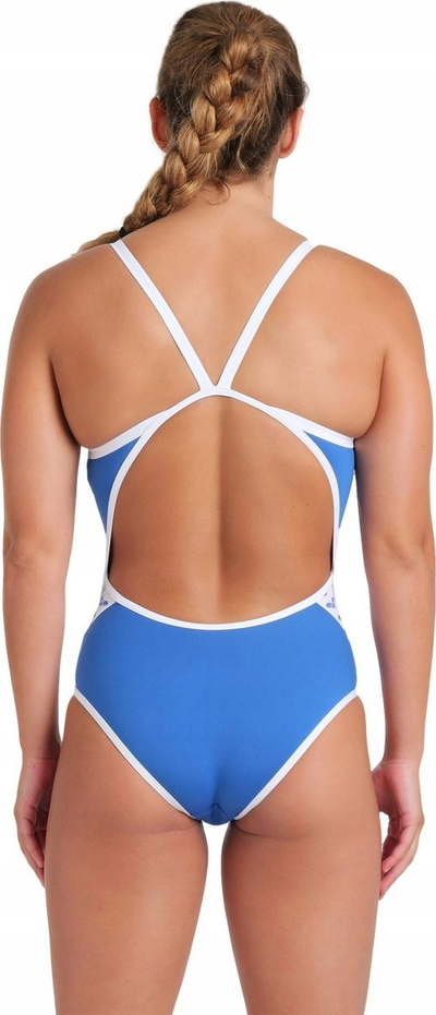 Kostum noti Arena Team Swimsuit Swim Tech Solid, ICONS Super Fly Back, masa 26, blu mbretën me të bardhë