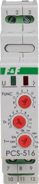 Rele kohore F&amp;F PCS-516DC, 0.1s deri 576 orë, 9–30V DC, gri