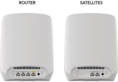 Sistem mesh Wi‑Fi NETGEAR Orbi RBK762S, tri‑band, Wi‑Fi 6, i bardhë