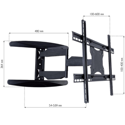 Mbajtëse muri për TV Techly, 40-65", 35kg, e zezë