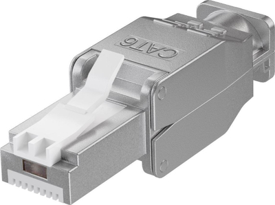 Lidhës RJ45 MicroConnect CAT6, montim pa vegla, i argjendtë