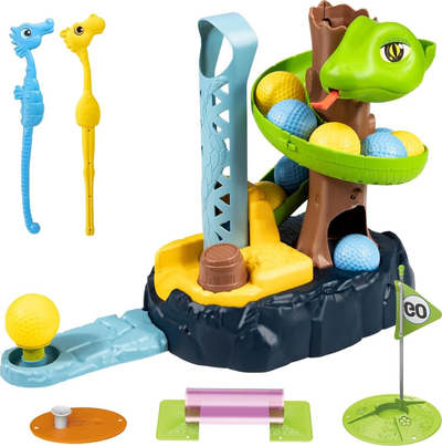 Lojë mini golf për kalamoj Woopie Mini Snake, set plastik, nga 3 vjeç e lart, shumëngjyrësh