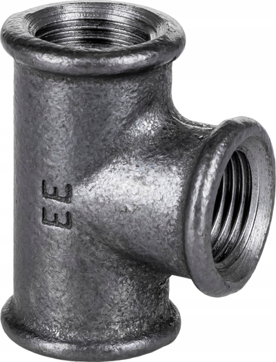 Tee e zezë reduktuese 4Bee DN32x40x32, 1 1/4\"x1 1/2\"x1 1/4\"
