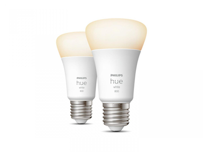 Llambë e zgjuar Philips Hue E27, 9W, Bluetooth, dritë e bardhë, set 2 copë