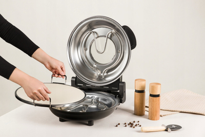 Furrë pice Zeegma Pizza Chef, 1200W, deri 400°C, e zezë
