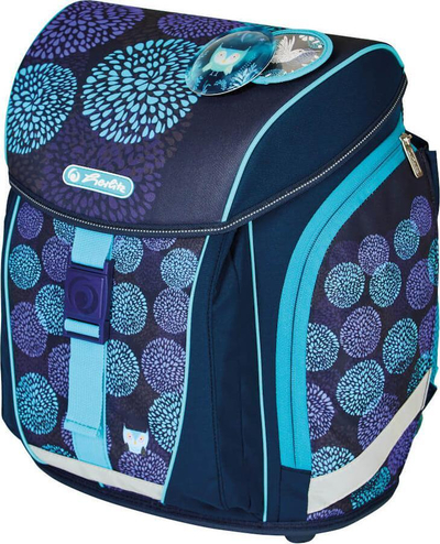 Set çantë shkolle Herlitz FiloLight Plus Flower Owl, e rehatshme, pa PVC, navy turquoise