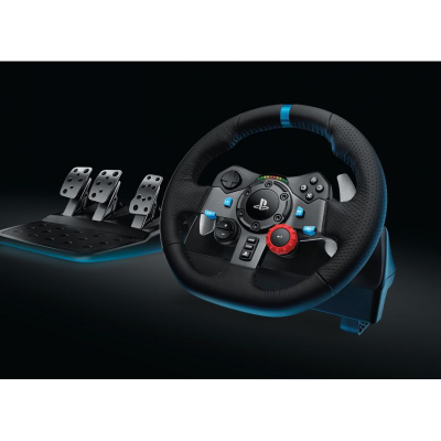 Timon lojërash Logitech Driving Force 941-000112, me force feedback, për PC, PS3 edhe PS4, ngjyrë e zezë