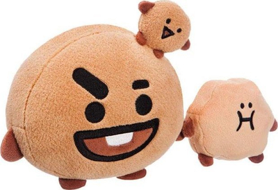 Set lodrash pelushi HERMA BT21 SHOOKY, 3 copë, 17cm, kafe