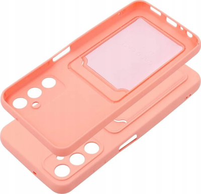 Këllëf telefoni Card Case për Samsung Galaxy A05s, silikoni, me xhep kartele, rozë