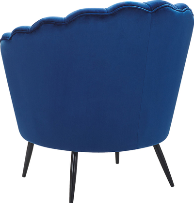 Fotelje LOVIKKA Velvet, stil retro, kadife, blu e errët
